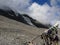 Glacier near Prayer Flag in Himalayas