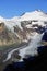 The glacier Pasterze and the Johannisberg peak.