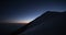 Glacier, peak and slope of Mount Ararat at sunrise on the ascent