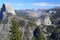 Glacier Point, an overlook with a commanding view of Yosemite Valley, Half Dome, Yosemite Falls, and Yosemite`s high country,