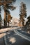 Glacier Point Road with Half Dome, Yosemite National Park, California, USA