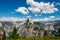 Glacier Point of the Yosemite National Park, Beautiful forrest landscape with blue sky background