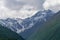 Glacier in the Rocky Mountain Range of Caucasus