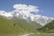 Glacier Shkhara and the Inguri River Valley, Svaneti