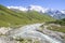 Glacier Shkhara and Inguri River Valley, Svaneti, Georgia