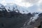 Glacier in summer in Austrian Alps