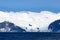 Glacier wall in Antarctica, majestic white ice wall. Point Wild, Elephant Island, Antarctica