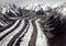 Glaciers in baltoro Skardu Karakorum range in northern areas of Gilgit Baltistan Pakistan