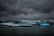 Glaciers floating in the JÃ¶kulsÃ¡rlÃ³n lagoon in the south-east of Iceland