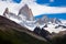 Glaciers and mountains Fitz Roy, Cerro Torre