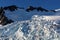 Glaciers in the New Zealand Alps seen from the helicopter