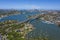 The Gladesville bridge and the  Parramatta river.