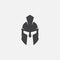 Gladiator helmet. Spartan helm icon 