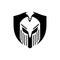 Gladiator mask , Spartan helmet logo template vector icon design