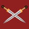 Gladius swords of gladiators