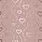 Glam heart seamless pattern. Pink hearts with marble effect. Beauty soft background. Repeated patterns. Elegant texture. Repeating