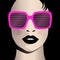 Glamor girl wears sunglasses