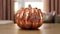 Glamorous Glamour Hallowen decor. Stunningly decorated pumpkin with metallic accents, glitter, and rhinestones, giving it a touch