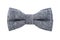 Glamorous gray bow tie isolated on white background