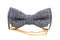 Glamorous gray with a gold chain bow tie isolated