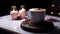 Glamorous Hot Chocolate Product Photography With Acrylic Countertop