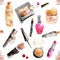 Glamorous make up watercolor cosmetics