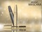 Glamorous mascara product, black and golden package design in 3d