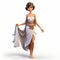 Glamorous Pin-up Princess Leia: A Playful And Graceful 3d Illustration