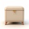 Glamorous Pin-up Style Beige Box With Brass Hardware 3d Model