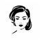 Glamorous Pin-up Style Black And White Woman Icon
