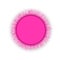 Glamorous pink blank round 3d round frame with fluffy fur border for poster, cute girly button decor