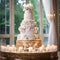 Glamorous and Sparkling Multi-tiered Wedding Cake