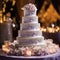 Glamorous and Sparkling Multi-tiered Wedding Cake