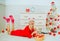 Glamour celebration, christmas santa. Christmas decoration and Gift emotions.