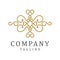 Glamour and luxury feminine logo creative concept