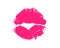 Glamour pink lips isolated imprint