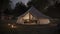 Glamping house in the nature. luxury glamorous camping. glamping in the beautiful countryside, Generative AI