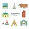 Glamping - icon set for your project