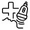 Gland thyroid ultrasound icon, outline style