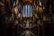 GLASGOW, SCOTLAND, DECEMBER 16, 2018: Magnificent perspective view of interiors of Glasgow Cathedral, known as High Kirk or St.