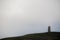 Glasonbury Tor with the ruins of St Michael`s Church