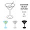 A glass of alcohol with olive.Olives single icon in cartoon style vector symbol stock illustration web.