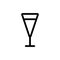 A glass of alcoholic vector icon. Isolated contour symbol illustration