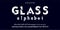 Glass alphabet. Gloss Vector Alphabet Letters,