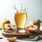 Glass of apple cider with pure and delicious taste ai generated