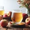 Glass of apple cider with pure and delicious taste ai generated