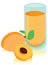 Glass of Apricot Juice