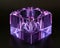 Glass ashtray blown of Murano amethyst color