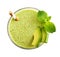 Glass of avocado smoothie