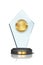 Glass award realistic vector illustration